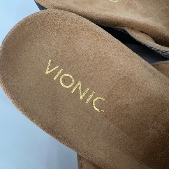 Vionic Radia Triple Strap Wedge Slide Sandals Snakeskin Snake Size‎ 9 - Picture 6 of 11